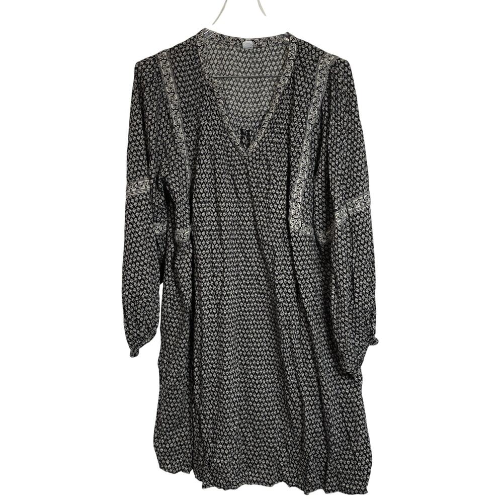 Old Navy Bohemian Swing Dress Women’s XL Long Sleeve Peasant Prairie Floral NWT